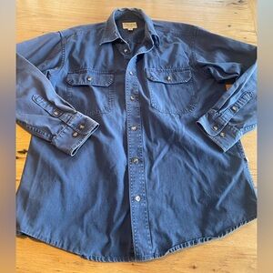 Cabela’s Blue Button Down‎ Double Pocket Shirt Men’s Medium Preowned